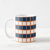 Blauw-wit-Oranje cheques gecontroleerd Koffiemok (Links)