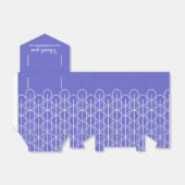 Blauw wit ovaal patroon dankzij cadeaudoos bedankdoosjes (Uitgevouwen)