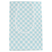 BLAUW & WIT PAASJE GERUIT PATROON MEDIUM CADEAUZAKJE (Voorkant)