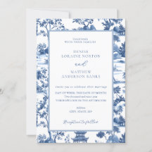 Blauw & Wit Pagoda Chinoiserie Toile Wedding