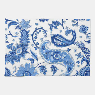 Blauw & Wit Paisley Keukenhanddoek