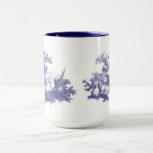  Blauw & Wit Pastorale Herder Vignettes Mok (Midden)