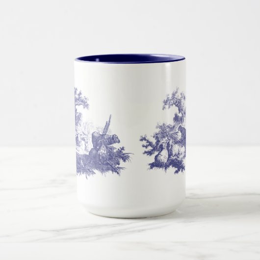  Blauw & Wit Pastorale Herder Vignettes Mok (Midden)