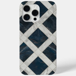 Blauw Wit Patroon Marmer iPhone 15 Pro Max Hoesje