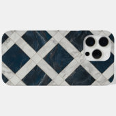 Blauw Wit Patroon Marmer Case-Mate iPhone Case (Achterkant (horizontaal))