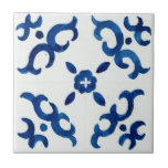 Blauw & Wit Patroon Mediterrane Waterverf Tegeltje<br><div class="desc">Geef uw huis een unieke allure met onze Blue & White Floral Pattern Mediterranean Waterverf Keramische Tegel. Deze keramische tegel in mediterrane stijl is indrukwekkend vervaardigd in een opvallende waterverf look en brengt een unieke charme in keukens en badkamers. Het delicate blauw-witte patroon creëer heeft een uitstraling die doet denken...</div>
