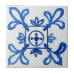 Blauw & Wit Patroon Waterverf Mediterraan Tegeltje<br><div class="desc">Voeg een vleugje mediterrane charme toe aan uw huis met onze Blue & White Patterned Waterverf Mediterrane Keramische Tegel! Deze prachtige tegel is gemaakt in een klassieke, waterverf look en heeft een blauw en wit motief dat zorgvuldig met de hand is geschilderd en zorgvuldig is gedigitaliseerd. Het is de perfecte...</div>