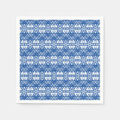 Blauw wit patroonpapier servet (Voorkant)