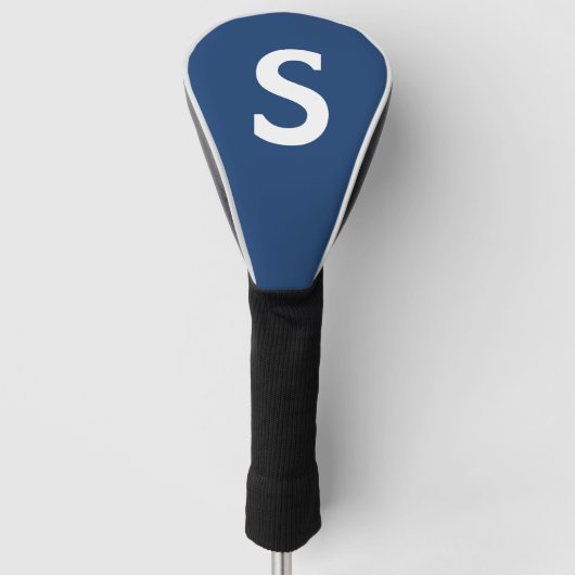 Blauw & wit Persoonlijke Ping Pong Bal Golfheadcover (Voorkant)