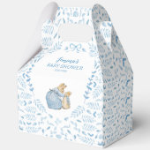 Blauw Wit Peter het Konijn Beatrix Baby shower Bedankdoosjes (Voorkant)