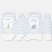 Blauw Wit Peter het Konijn Beatrix Baby shower Bedankdoosjes (Ongevouwen)