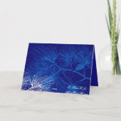 Blauw Wit Pine Art Kaart Sjabloon (Achterkant)