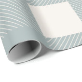Blauw Wit Plakken Check Land Wrapping Paper Cadeaupapier (Rol Hoek)