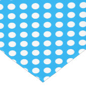 Blauw wit polka dot patroon korte tafelloper (Hoek)