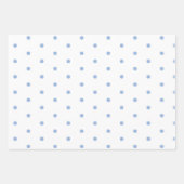 Blauw & Wit Polka Dots, Blauwe Sneeuwvlokken, Ster Inpakpapier Vel (Voorkant 3)