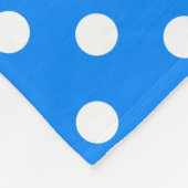 Blauw Wit Polka Dots Design Fleece Deken (Hoek)