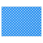 Blauw Wit Polka Dots Design Tafelkleed (Voorkant (Horizontaal))