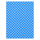 Blauw Wit Polka Dots Design Tafelkleed (Voorkant)