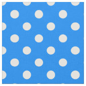 Blauw Wit Polka Dots Textiel Stof (Close Up)