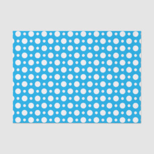 BLAUW & WIT POLKA STIPPEN PATROON TISSUEPAPIER