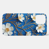 Blauw & Wit Porseleinen Telefoonhoes – Traditionee Case-Mate iPhone Case (Achterkant (horizontaal))