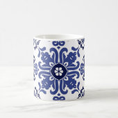 Blauw Wit Portugees Azulejo Bruidsmeisje Gift Mok (Center)