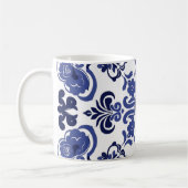 Blauw Wit Portugees Azulejo Bruidsmeisje Gift Mok (Links)