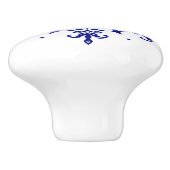 Blauw & Wit Portugees Azulejo Stijl Keramische Kno Keramische Knop (Zijkant)