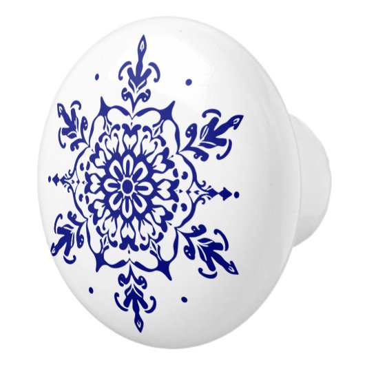 Blauw & Wit Portugees Azulejo Stijl Keramische Kno Keramische Knop (Rechts)