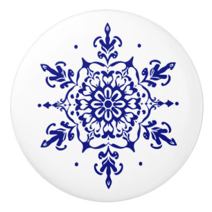 Blauw & Wit Portugees Azulejo stijl keramische kno Knop