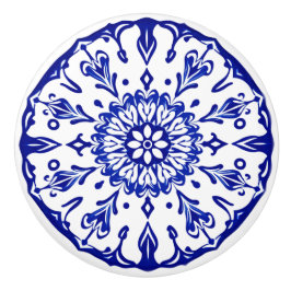 Blauw & Wit Portugees Azulejo Vibe Keramische Knop