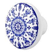 Blauw & Wit Portugees Azulejo Vibe Keramische Knop (Rechts)