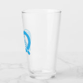 Blauw-wit Pretzel Grappige Brezel Oktoberfest Glas (Links)