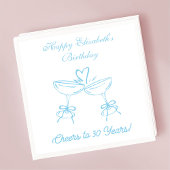 Blauw & Wit Proost op 30 Jaar Verjaardag Servetten