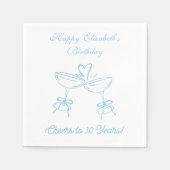 Blauw & Wit Proost op 30 Jaar Verjaardag Servetten (Voorkant)