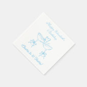 Blauw & Wit Proost op 30 Jaar Verjaardag Servetten (Hoek)