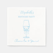 Blauw & Wit Proost op 30 Jaar Verjaardag Servetten (Voorkant)