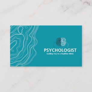 Blauw-wit psycholoog visitekaartje