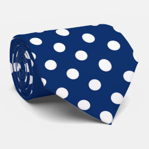 Blauw wit puntpatroon mannen stropdas