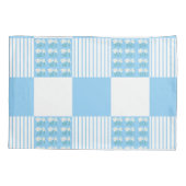 Blauw-wit quiltblok Kussensloop (Achterkant)