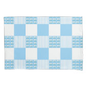 Blauw-wit quiltblok Kussensloop (Voorkant)