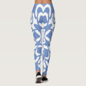 Blauw & wit "Ratti_Creative_Arts" Leggings (Achterkant)