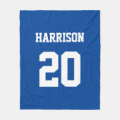 Blauw wit referentienummer Varsity Sport Fleece Deken (Voorkant)