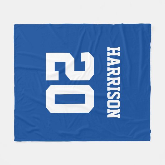 Blauw wit referentienummer Varsity Sport Fleece Deken (Voorkant (Horizontaal))