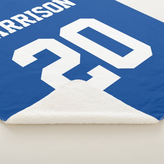 Blauw wit referentienummer Varsity Sport Sherpa Deken (3/4)