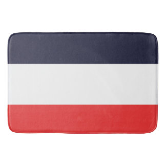 Blauw Wit & Rode Strepen Gestreept Badmat