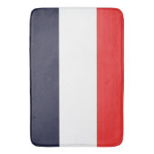 Blauw Wit & Rode Strepen Gestreept Badmat (Voorkant Verticaal)