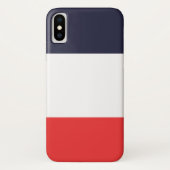 Blauw Wit & Rode Strepen Gestreept Case-Mate iPhone Case (Achterkant)