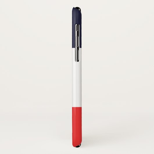 Blauw Wit & Rode Strepen Gestreept Case-Mate iPhone Case (Achterkant/links)