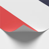 Blauw Wit & Rode Strepen Gestreepte Feestje Cadeaupapier (Hoek)